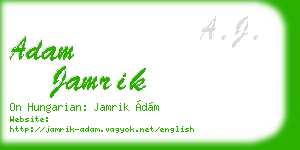 adam jamrik business card